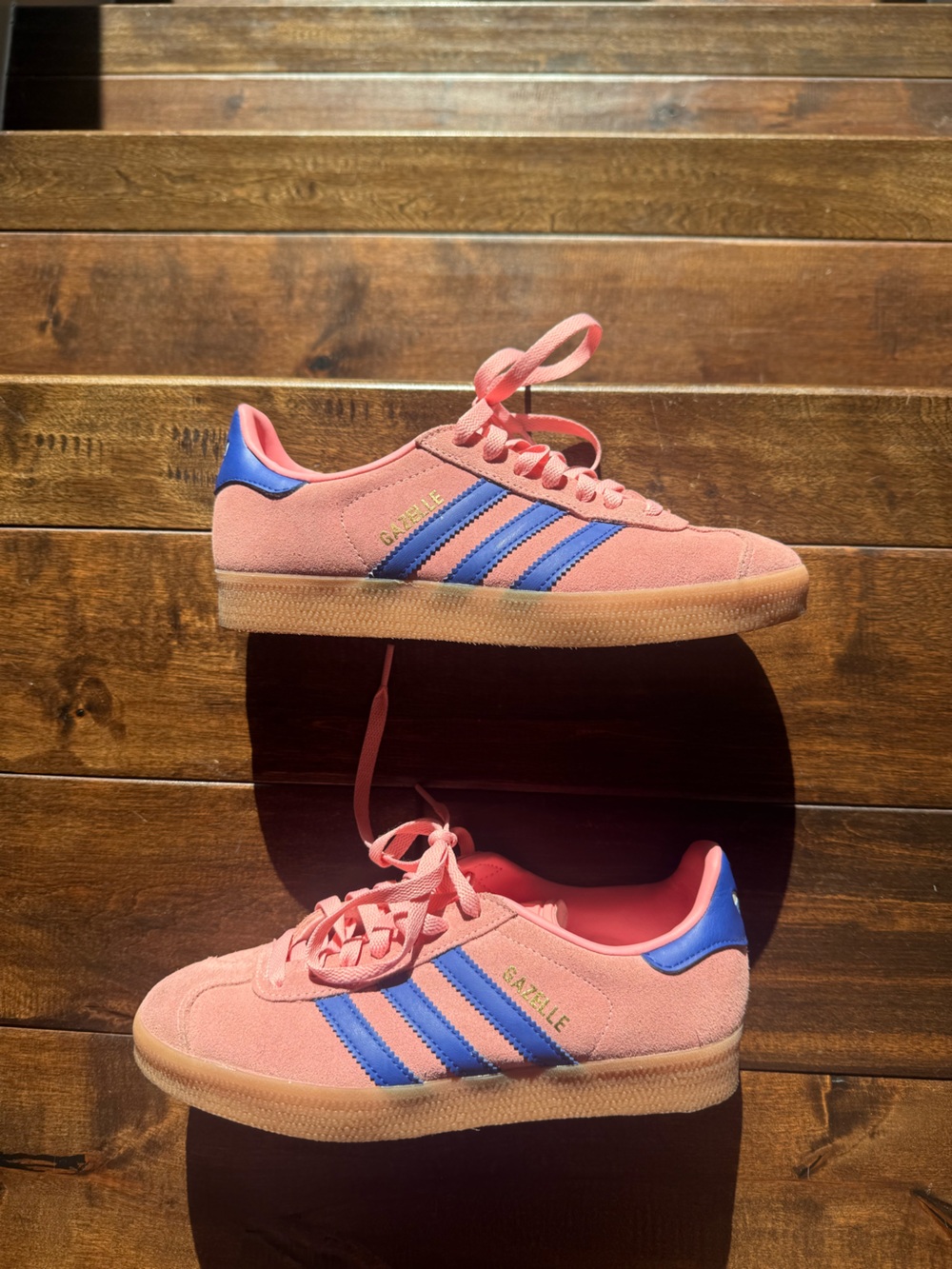 adidas Gazelle Sneakers in Pink and Blue